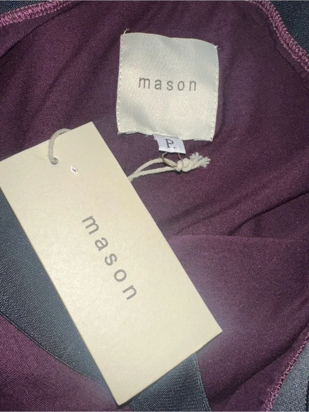 Michelle Mason Asymmetric Wrap Skirt Wine Plum Size P (XS) New With Tags!